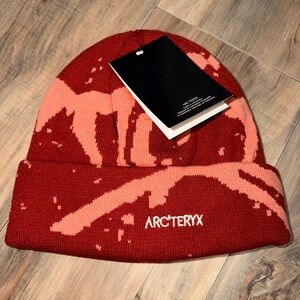 Arc'teryx Vibrant Red and Soft Pink Beanie